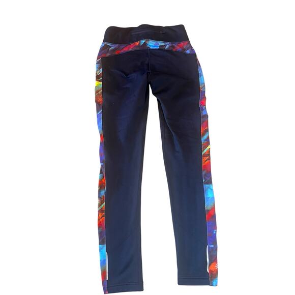 Athleta Colorburst Power Lift Fleece Lined Tight, NAVY SIZE Small - Picture 2 of 6